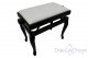 Small Bench for Piano "Vivaldi" - Real Leather White