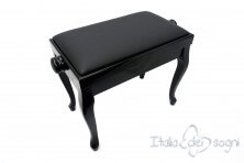 Tamburet de Piano "Vivaldi" - Veritable Cuir Noir