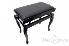 Tamburet de Piano "Vivaldi" - Veritable Cuir Noir