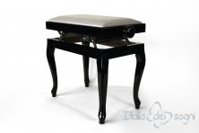 Small Bench for Piano "Vivaldi" - Gray Velvet