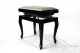 Small Bench for Piano "Vivaldi" - Gray Velvet