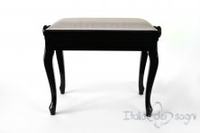 Small Bench for Piano "Vivaldi" - Gray Velvet