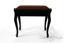 Small Bench for Piano "Vivaldi" - Brown Velvet