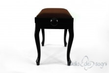 Small Bench for Piano "Vivaldi" - Brown Velvet