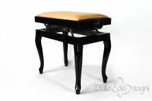 Small Bench for Piano "Vivaldi" - Hazelnut Velvet