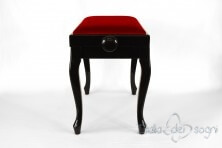 Small Bench for Piano "Vivaldi" - Red Velvet