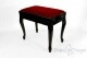 Small Bench for Piano "Vivaldi" - Red Velvet