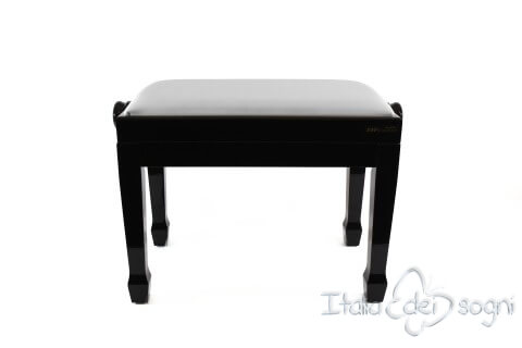 Small Bench for Piano "Fiorentino" - Real Leather White