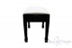 Small Bench for Piano "Fiorentino" - Real Leather White