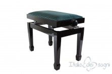 Small Bench for Piano "Fiorentino" - Light Blue Velvet