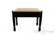 Small Bench for Piano "Fiorentino" - Beige Velvet