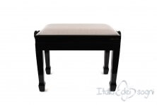 Small Bench for Piano "Fiorentino" - Gray Velvet