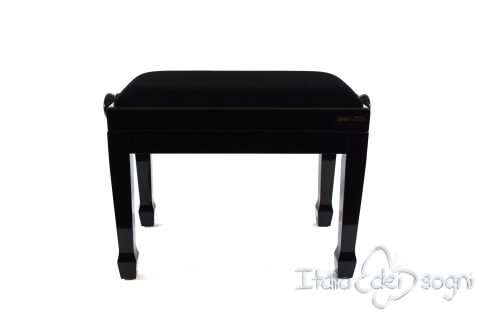 Small Bench for Piano "Fiorentino" - Black Velvet
