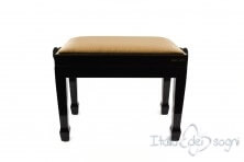Small Bench for Piano "Fiorentino" - Hazelnut Velvet