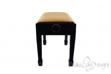 Small Bench for Piano "Fiorentino" - Hazelnut Velvet