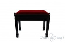 Small Bench for Piano "Fiorentino" - Red Velvet