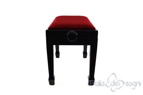 Small Bench for Piano "Fiorentino" - Red Velvet