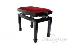 Small Bench for Piano "Fiorentino" - Red Velvet