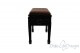 Small Bench for Piano "Flores" - Real Leather Brown