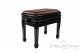 Small Bench for Piano "Flores" - Real Leather Brown