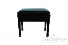 Small Bench for Piano "Flores" - Light Blue Velvet