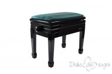 Small Bench for Piano "Flores" - Light Blue Velvet