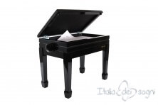 Small Bench for Piano "Flores" - Light Blue Velvet