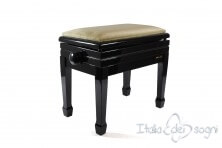 Small Bench for Piano "Flores" - Beige Velvet