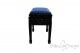 Small Bench for Piano "Flores" - Blue Velvet