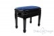 Small Bench for Piano "Flores" - Blue Velvet