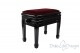 Tamburet de Piano "Flores" - Velours Bordeaux