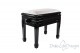 Small Bench for Piano "Flores" - Gray Velvet