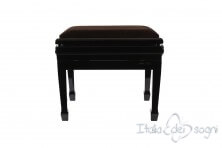 Small Bench for Piano "Flores" - Brown Velvet