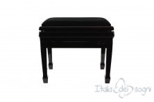 Small Bench for Piano "Flores" - Black Velvet