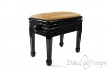 Small Bench for Piano "Flores" - Hazelnut Velvet