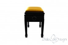 Small Bench for Piano "Flores" - Gold Velvet
