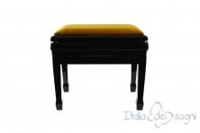 Small Bench for Piano "Flores" - Gold Velvet