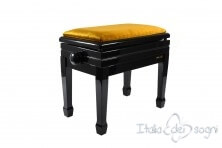 Small Bench for Piano "Flores" - Gold Velvet