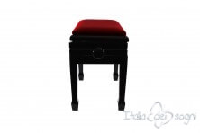 Small Bench for Piano "Flores" - Red Velvet