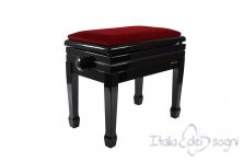 Tamburet de Piano "Flores" - Velours Rouge