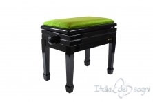 Small Bench for Piano "Flores" - Green Velvet