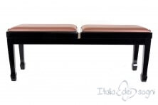 Tamburet de Piano "Casella" - Veritable Cuir Marron