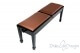Small Bench for Piano "Casella" - Real Leather Brown