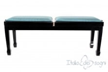 Tamburet de Piano "Casella" - Velours Bleu Clair
