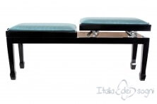 Tamburet de Piano "Casella" - Velours Bleu Clair
