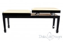 Klavierbank "Casella" - Samt beige