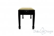 Small Bench for Piano "Casella" - Beige Velvet