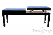 Small Bench for Piano "Casella" - Blue Velvet