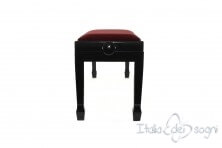 Small Bench for Piano "Casella" - Bordeaux Velvet