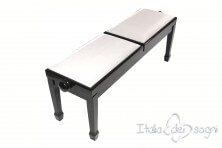 Small Bench for Piano "Casella" - Gray Velvet